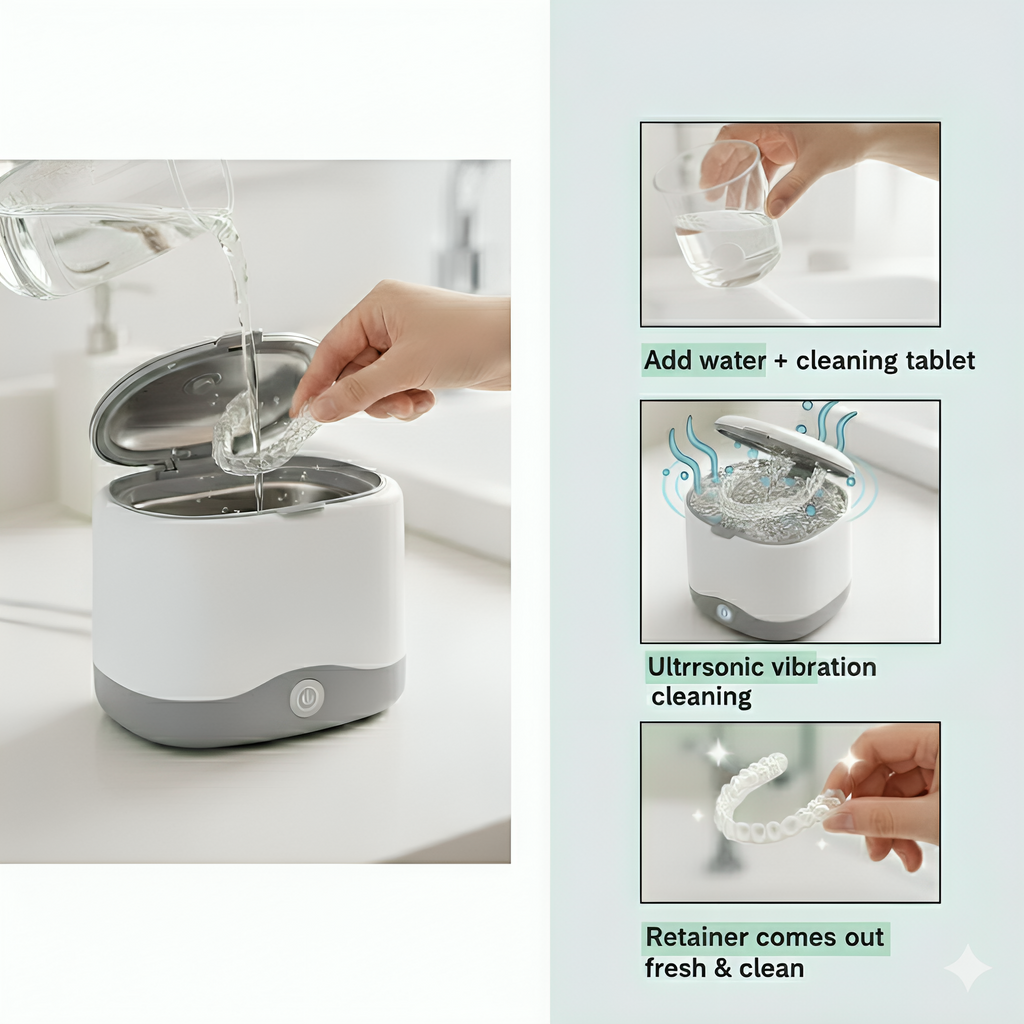 🦷 Ultra Retainer Cleaner – Dentist Approved Deep Clean in Minutes- Keep your smile fresh😃, clean & confident with professional-level cleaning at home🏡 in just 3 days 🎉🎊