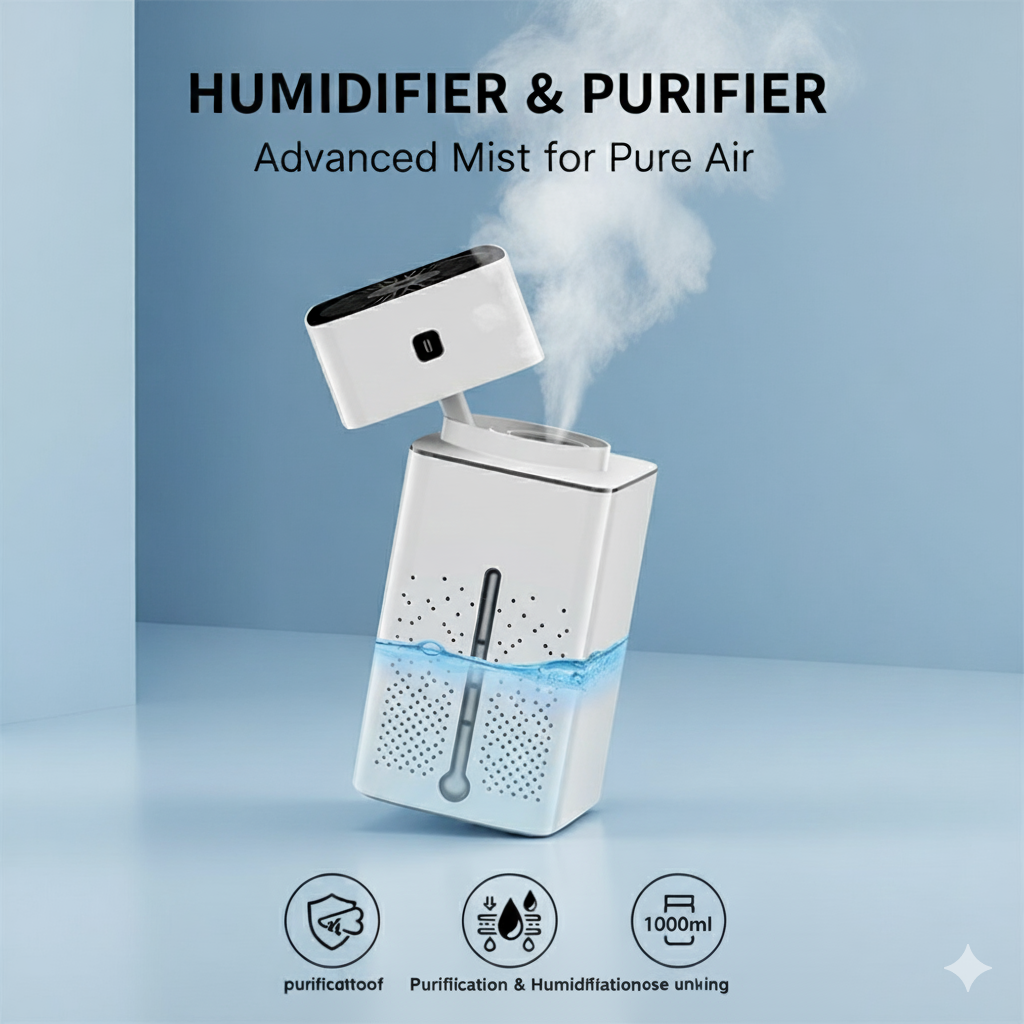 Air Purifier & Humidifier with LED Night Light | 55% Off – Shopcart Hub